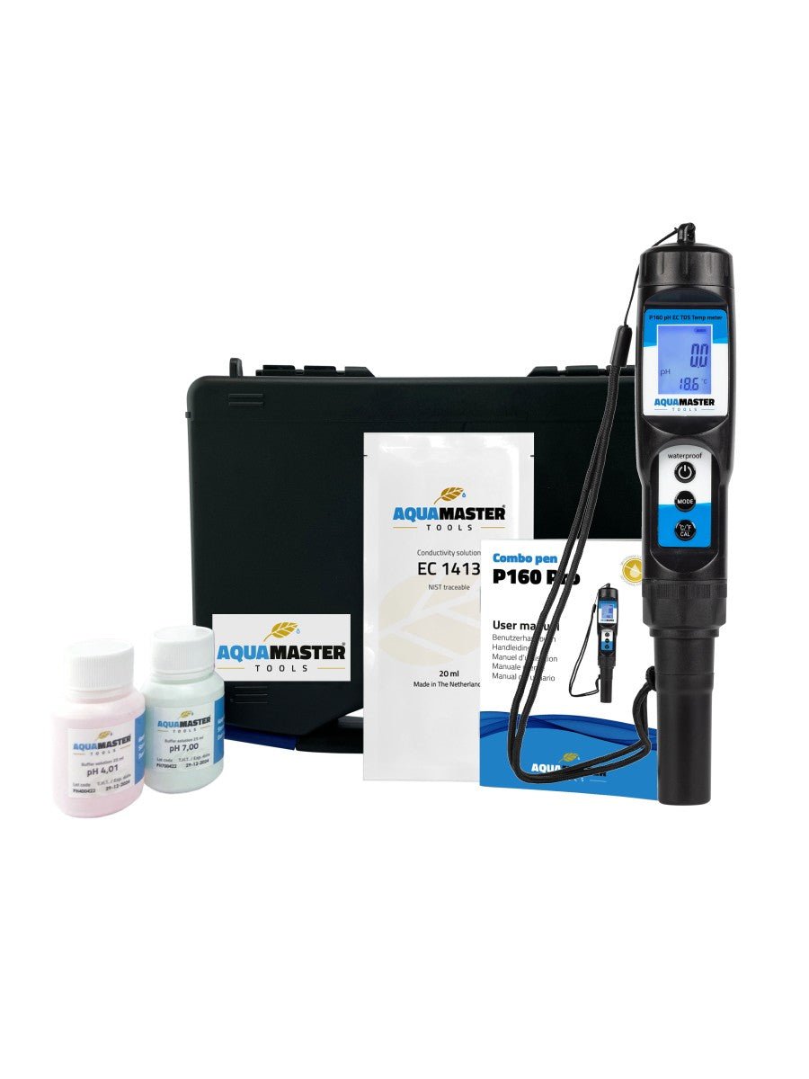 Aquamaster P160 Pro Kombimessgerät (pH, EC, TDS, PPM & Temperatur) - GrowXL GmbH