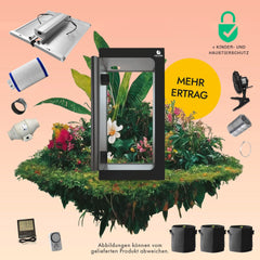 Caluma Growset L (100 x 100 cm, 320 W Premium - Lüftungsset) - GrowXL GmbH