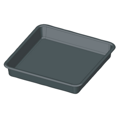 Untersetzer Sammelbehälter quadratisch 11L/14L 25x25x4cm - GrowXL GmbH