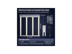 Viparspectra KS3000 LED 320 watts, 840 diodes, Samsung LM301H, Dimmable, daisy chain, 3 m cable - GrowXL GmbH