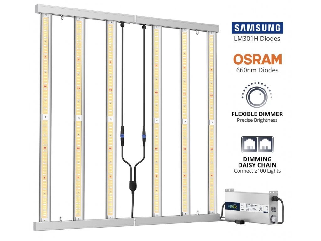 Viparspectra KS5000 LED 500 watts, 1260 diodes, Samsung LM301H, Dimmable, daisy chain, 3 m cable - GrowXL GmbH