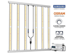Viparspectra KS5000 LED 500 watts, 1260 diodes, Samsung LM301H, Dimmable, daisy chain, 3 m cable - GrowXL GmbH