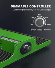 Viparspectra LED Leuchte P600 100W (ohne Daisy - Link) Größe 27,4x27,4x7,6 cm - GrowXL GmbH