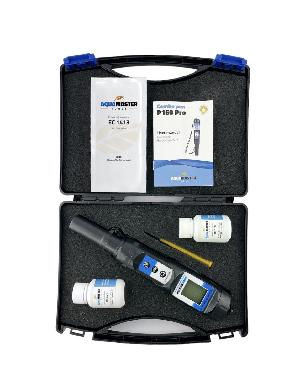Aquamaster P160 Pro Kombimessgerät (pH, EC, TDS, PPM & Temperatur) - GrowXL GmbH