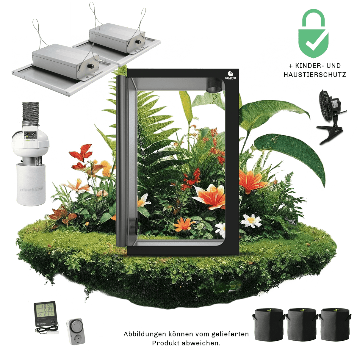 Caluma Growset Ambient (60 x 120 cm, 2 x 150 W Premium - Lüftungsset) - GrowXL GmbH