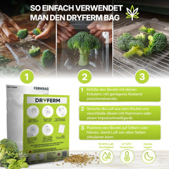 DryFerm FermBag 3 x 100 g – Kräuter - Trocknung [300x500mm] - GrowXL GmbH